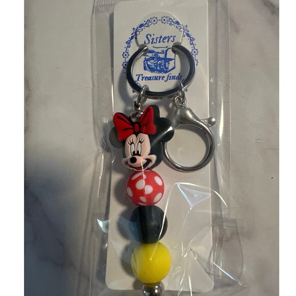 Minnie Mouse Key Chain and Bag Charm. Home Made and Brand New - Picture 3 of 4